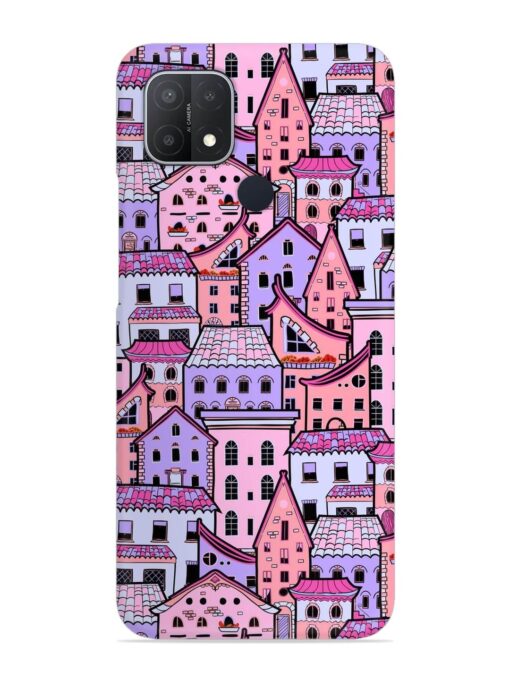 Seamless Pattern Houses Snap Case for Oppo A15 Zapvi