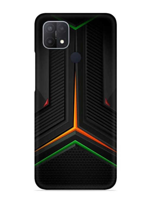 Orange Triangle Light Snap Case for Oppo A15S Zapvi