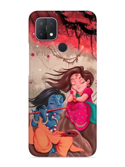 Radhe Krishna Water Art Snap Case for Oppo A15S Zapvi