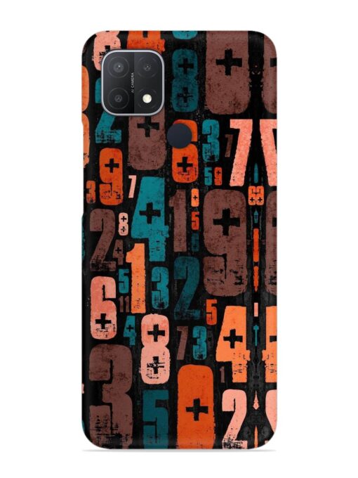 0 To 9 Art Snap Case for Oppo A15S Zapvi