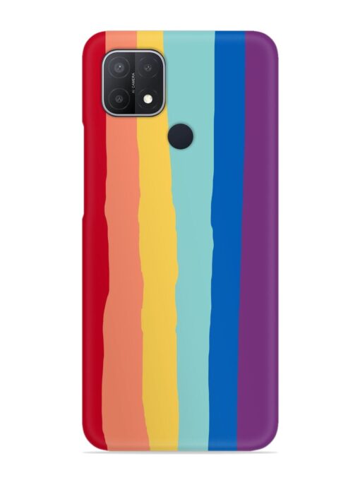 Rainbow Genuine Liquid Snap Case for Oppo A15S Zapvi