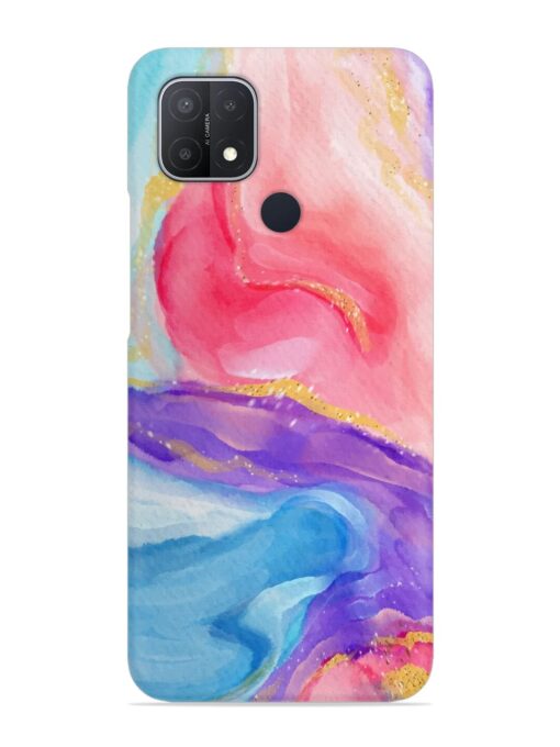 Watercolor Gradient Snap Case for Oppo A15S Zapvi