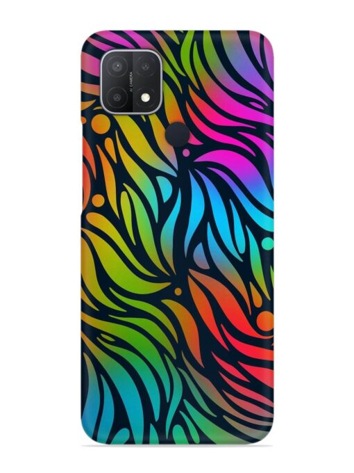 Abstract Leaf Design Snap Case for Oppo A15S Zapvi