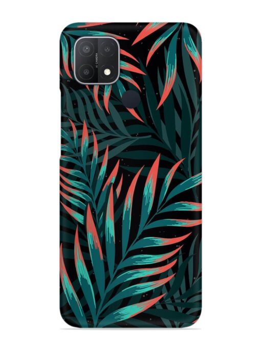 Green Leaf Art Snap Case for Oppo A15S Zapvi