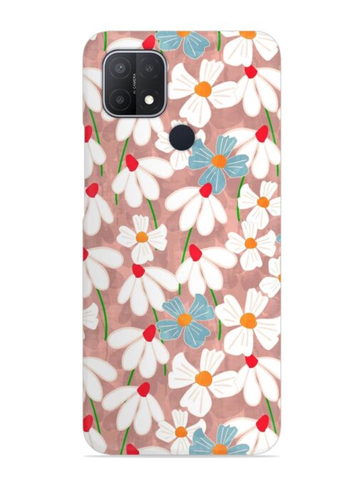 Abstract Petal Flowers Snap Case for Oppo A15S Zapvi