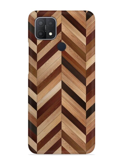 Seamless Wood Parquet Snap Case for Oppo A15S Zapvi