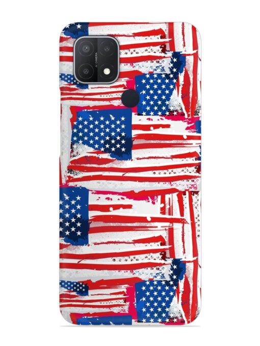 Usa Flag Seamless Snap Case for Oppo A15S Zapvi