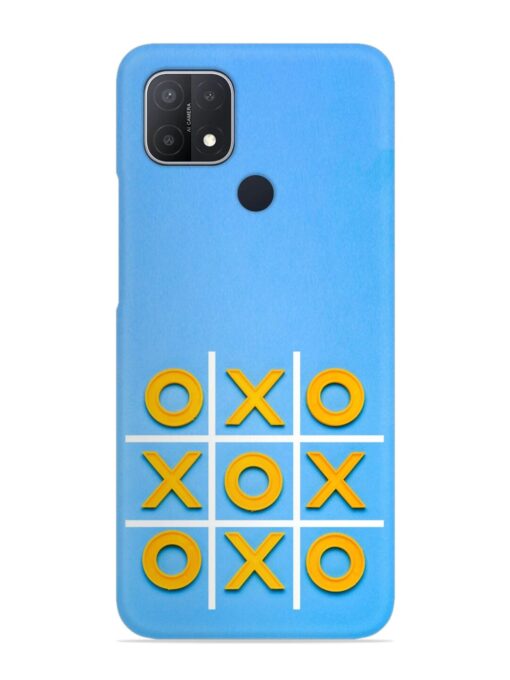 Yellow Plastic Crosses Snap Case for Oppo A15S Zapvi