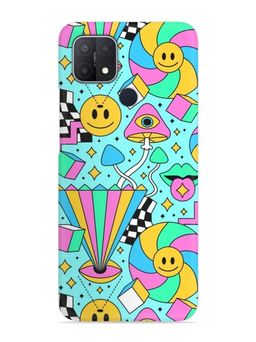 Trippy Rainbow 60S Snap Case for Oppo A15S Zapvi