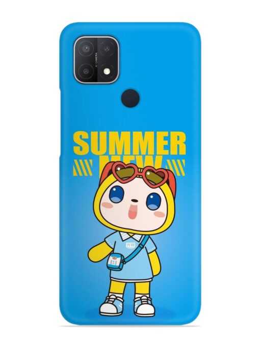 Summer Mew Cartoon Snap Case for Oppo A15S Zapvi