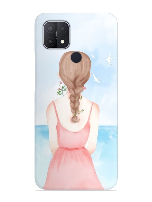 Watercolor Girl Vector Snap Case for Oppo A15S Zapvi