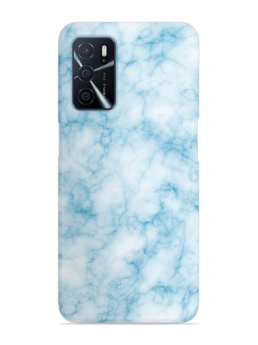 Blue White Natural Marble Snap Case for Oppo A16 Zapvi