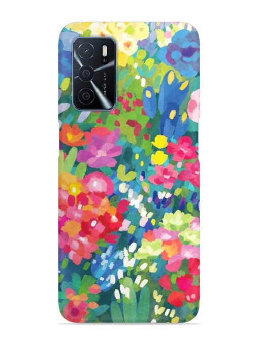 Watercolor Flower Art Snap Case for Oppo A16 Zapvi