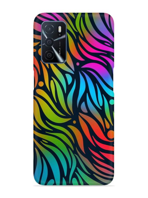 Abstract Leaf Design Snap Case for Oppo A16 Zapvi