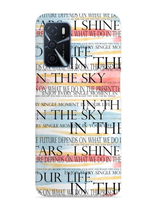 Seamless Slogans Pattern Snap Case for Oppo A16 Zapvi