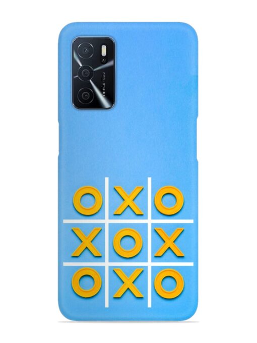 Yellow Plastic Crosses Snap Case for Oppo A16 Zapvi