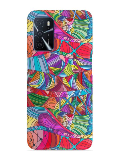 Seamless Patterns Hand Drawn Snap Case for Oppo A16 Zapvi