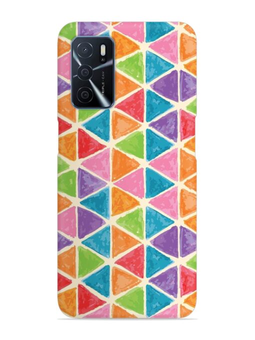 Seamless Colorful Isometric Snap Case for Oppo A16 Zapvi