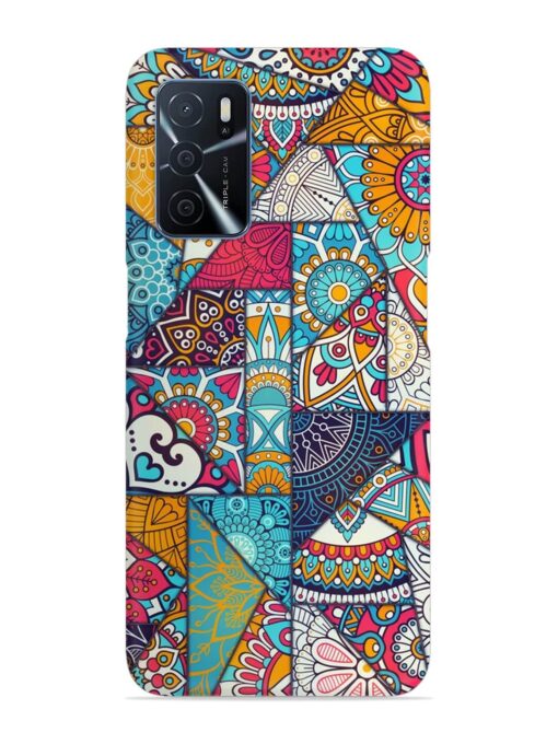 Patchwork Pattern Vintage Snap Case for Oppo A16 Zapvi