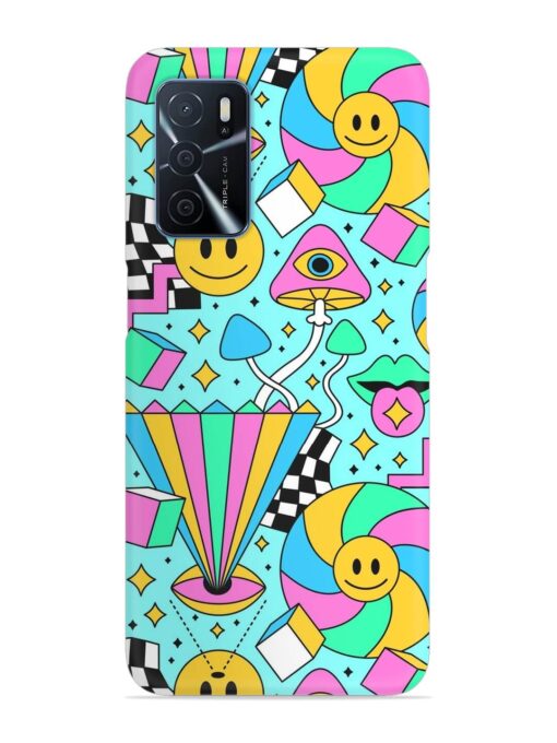 Trippy Rainbow 60S Snap Case for Oppo A16 Zapvi