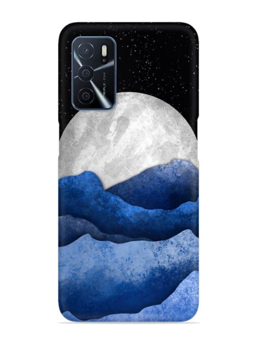 Full Moon Mountain Vector Snap Case for Oppo A16 Zapvi