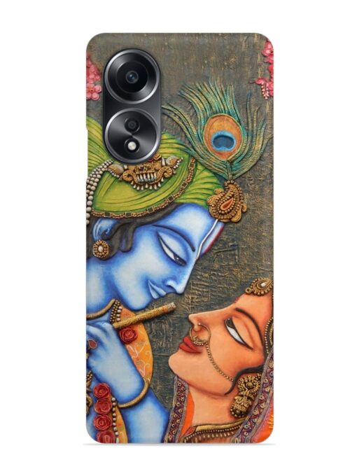 Lord Radha Krishna Flute Art Snap Case for Oppo A58 Zapvi