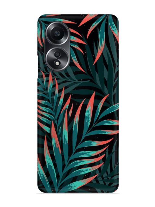 Green Leaf Art Snap Case for Oppo A58 Zapvi