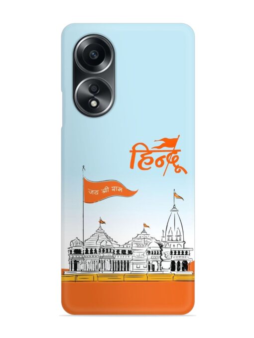 Ram Mandir Hindu Snap Case for Oppo A58 Zapvi