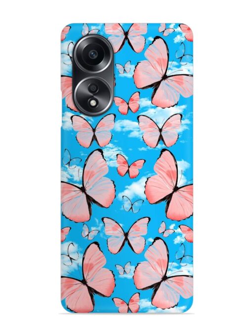 Seamless Pattern Tropical Snap Case for Oppo A58 Zapvi