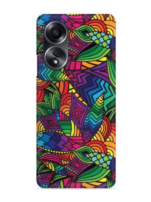 Abstract Multicolor Seamless Snap Case for Oppo A58 Zapvi