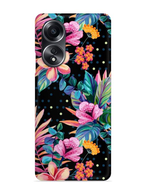 Seamless Floral Pattern Snap Case for Oppo A58 Zapvi