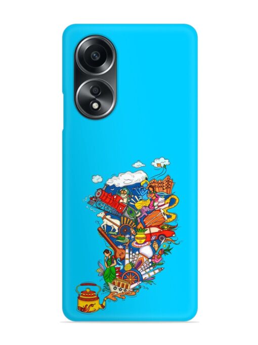 Vector Design Indian Snap Case for Oppo A58 Zapvi