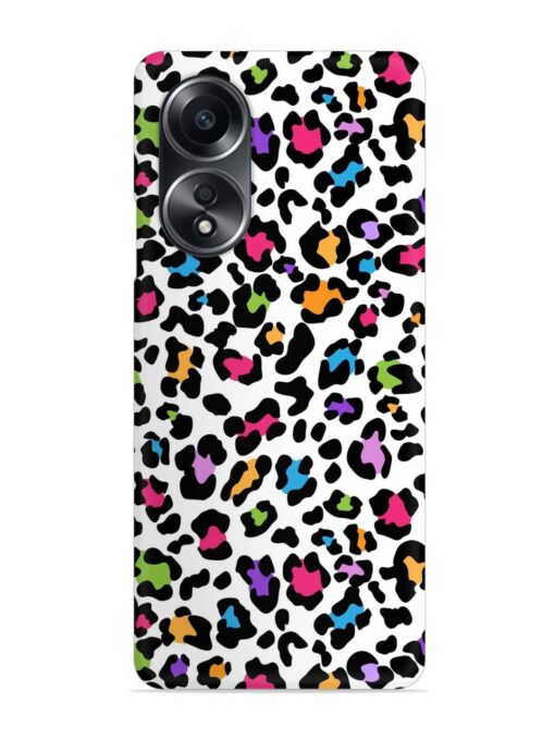 Seamless Leopard Pattern Snap Case for Oppo A58 Zapvi