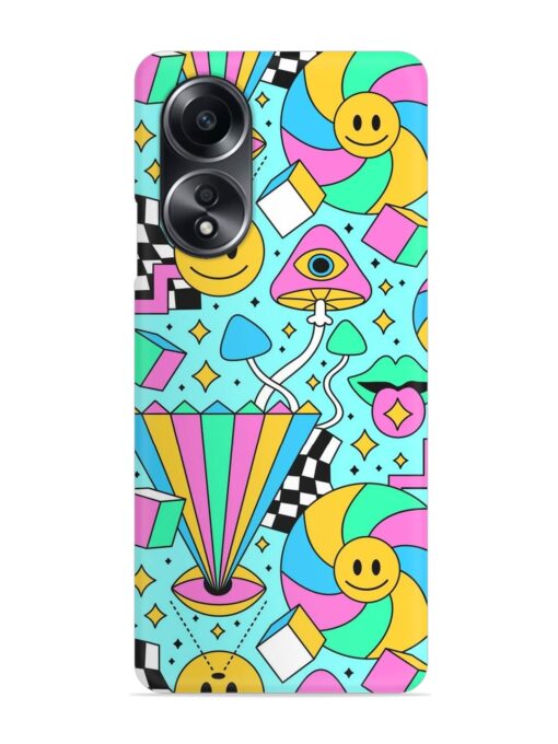 Trippy Rainbow 60S Snap Case for Oppo A58 Zapvi