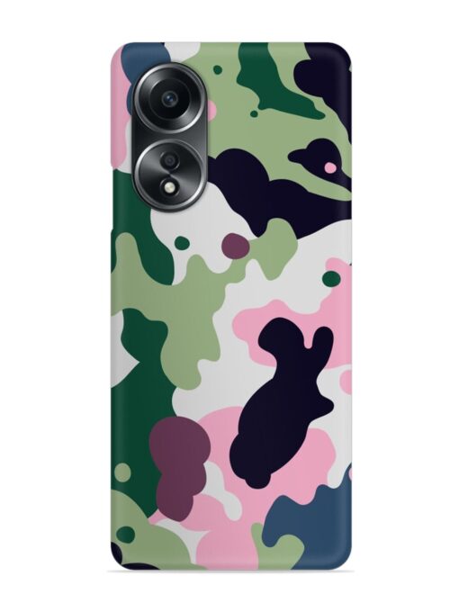 Seamless Funky Camouflage Snap Case for Oppo A58 Zapvi