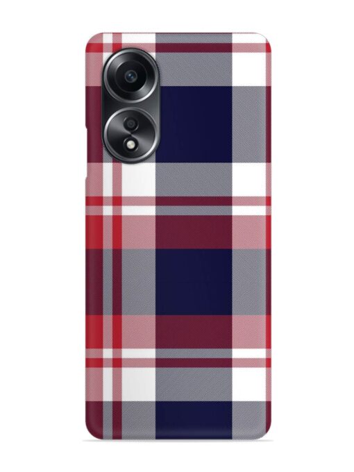 Classic Plaid Tartan Snap Case for Oppo A58 Zapvi