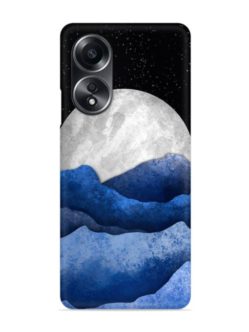 Full Moon Mountain Vector Snap Case for Oppo A58 Zapvi