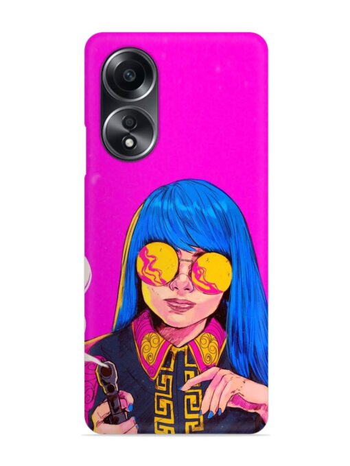 Aesthetic Anime Girl Snap Case for Oppo A58 Zapvi