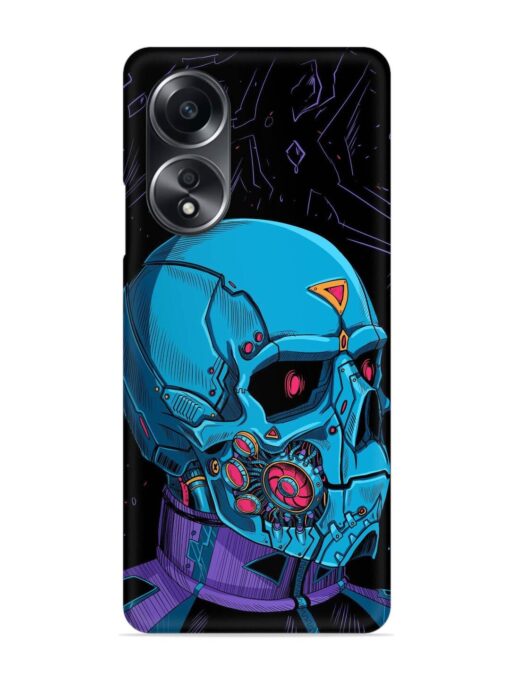 Skull Robo Vector Snap Case for Oppo A58 Zapvi