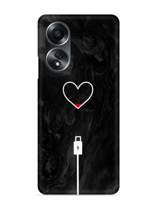 Heart Charging Vector Snap Case for Oppo A58 Zapvi