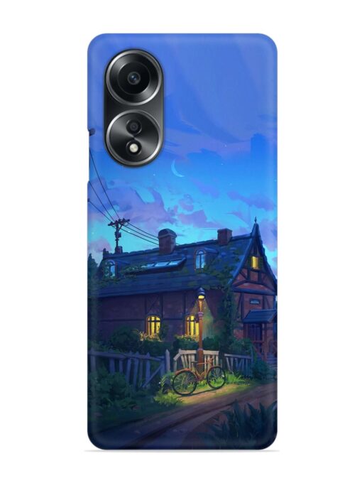 Beautiful Village House Snap Case for Oppo A58 Zapvi