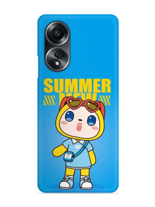 Summer Mew Cartoon Snap Case for Oppo A58 Zapvi