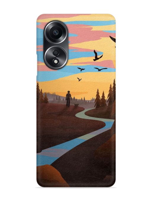 Natural Landscape Art Snap Case for Oppo A58 Zapvi