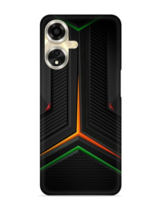 Orange Triangle Light Snap Case for Oppo A59 (5G) Zapvi