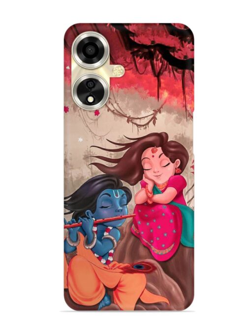 Radhe Krishna Water Art Snap Case for Oppo A59 (5G) Zapvi