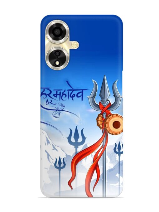 Har Har Mahadev Trishul Snap Case for Oppo A59 (5G) Zapvi