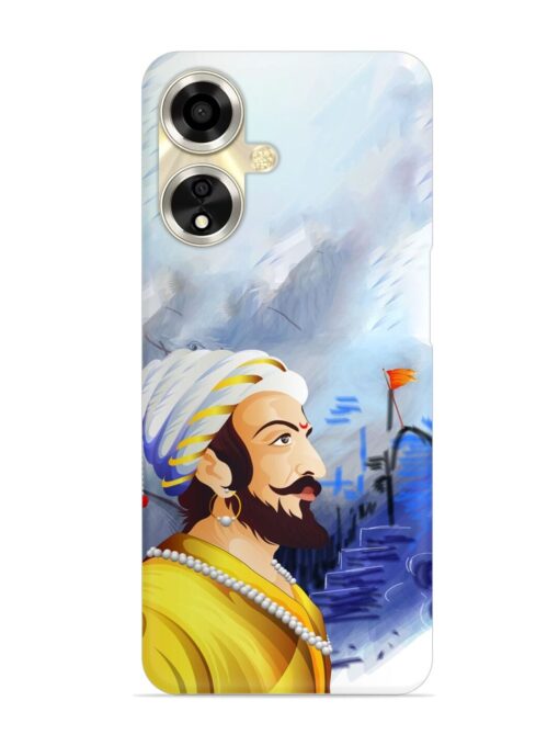 Shivaji Maharaj Color Paint Art Snap Case for Oppo A59 (5G) Zapvi