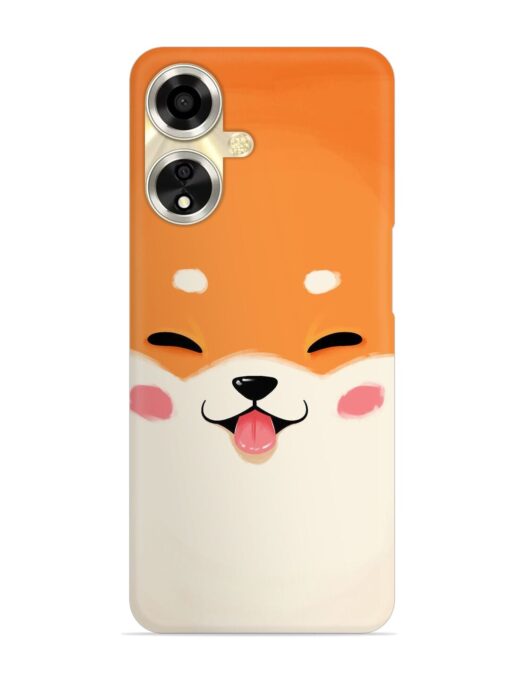 Cute Dog Face Vector Snap Case for Oppo A59 (5G) Zapvi