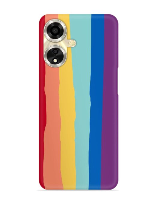 Rainbow Genuine Liquid Snap Case for Oppo A59 (5G) Zapvi