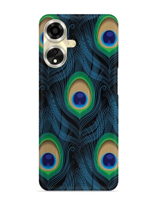 Seamless Pattern Peacock Snap Case for Oppo A59 (5G) Zapvi